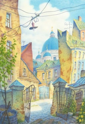 Сказочная реальность в акварелях Владимира Колбасова