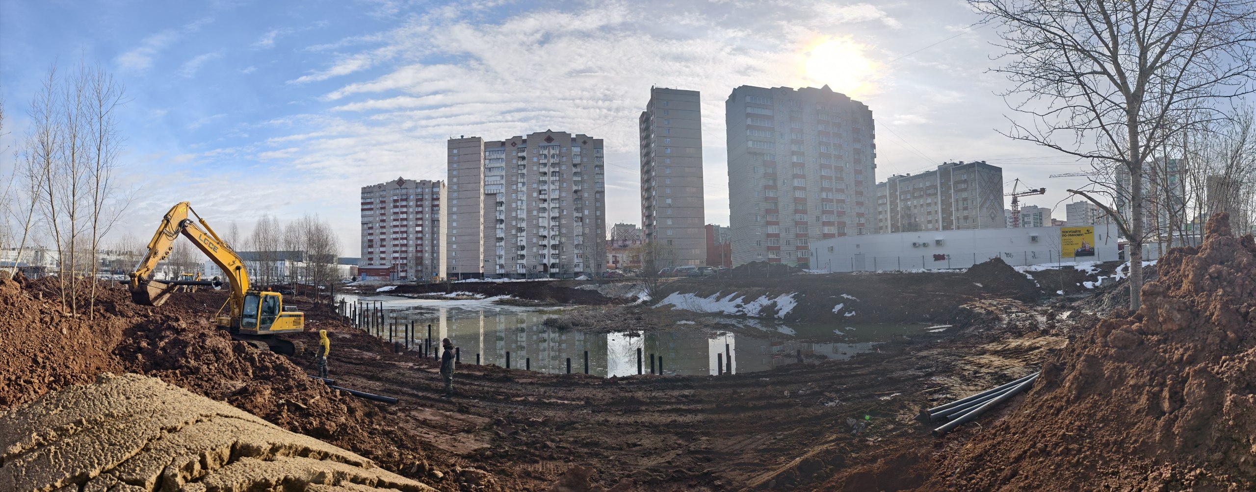 Будущий «Ива парк» – небольшой прудик на углу улиц Автозаводской и Союзной – преображается Будущий «Ива парк» – небольшой прудик на углу улиц Автозаводской и Союзной – преображается