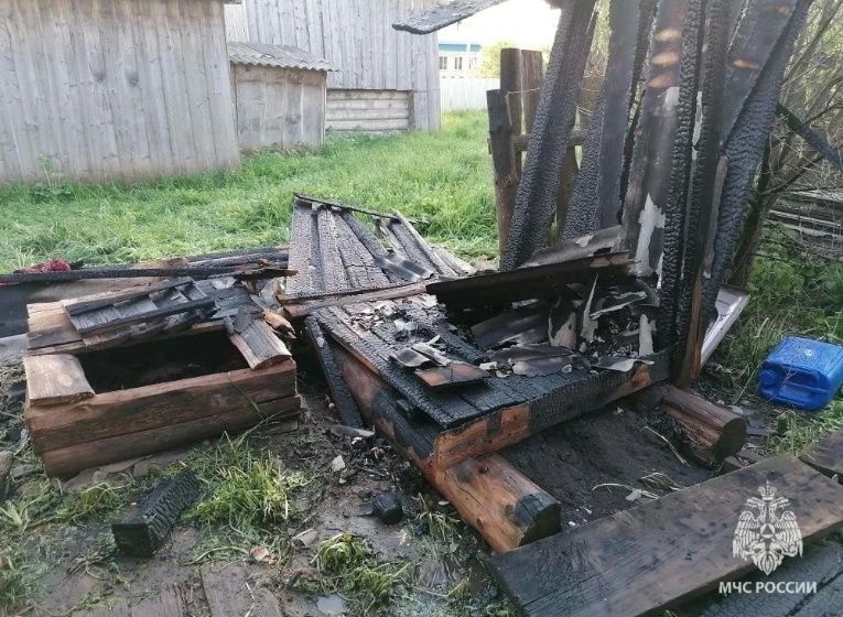 Дети из-за скуки подожгли уличный туалет в Малопургинском районе