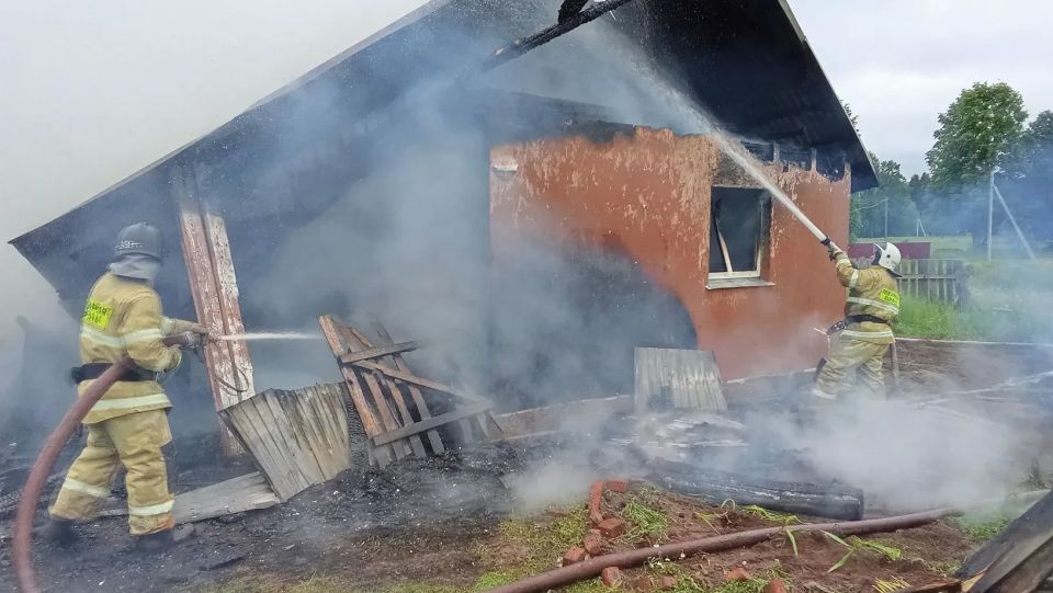 В Удмуртии женщину спасли через окно из горящего дома