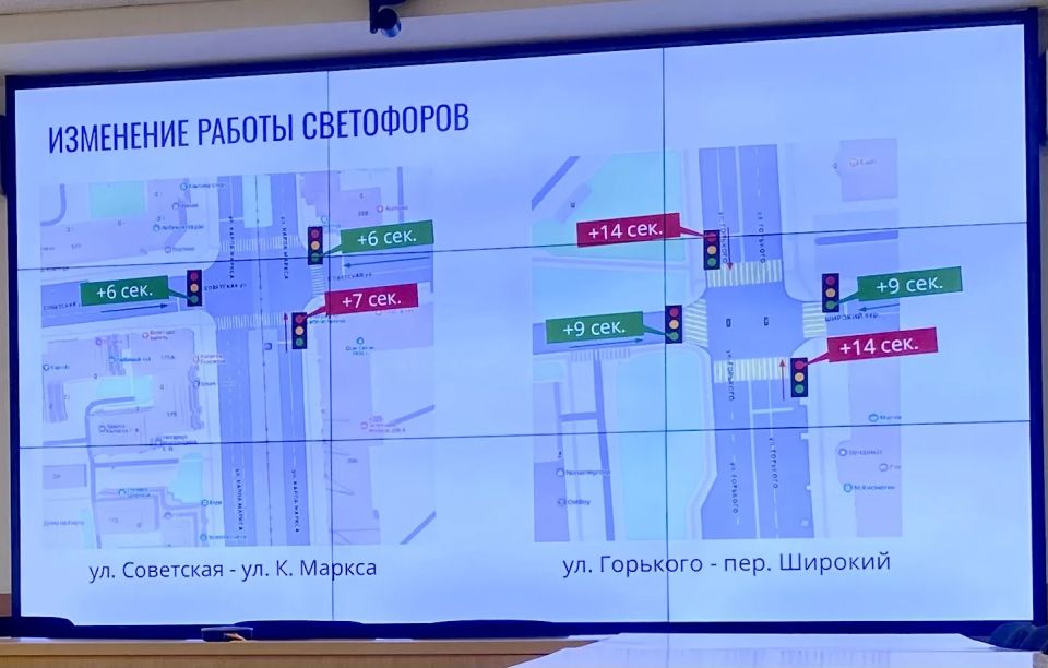 Изменения работы светофоров на ул. Горького в Ижевске