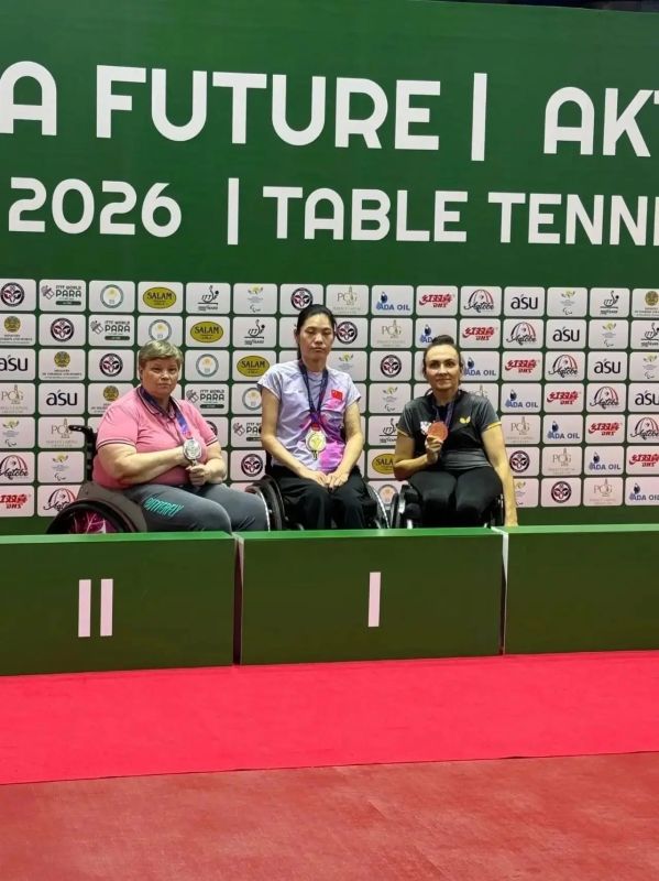 Бронзовый призер Паралимпийских Игр в Токио и заслуженный мастер спорта России Надежда Пушпашева из Удмуртии завоевала серебро на международном турнире по настольному теннису в Актобе среди спортсменов с поражением... Бронзовый призер Паралимпийских Игр в Токио и заслуженный мастер спорта России Надежда Пушпашева из Удмуртии завоевала серебро на международном турнире по настольному теннису в Актобе среди спортсменов с поражением...