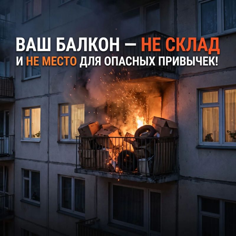 ВАШ БАЛКОН — НЕ СКЛАД И НЕ МЕСТО ДЛЯ ОПАСНЫХ ПРИВЫЧЕК!