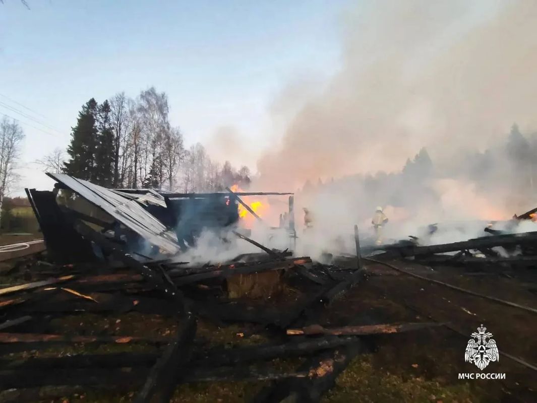 В деревне Полянцы Игринского района Удмуртии семья с двумя маленькими детьми спаслась из горящего дома через разбитое окно